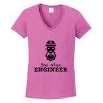 Women's Heavy Cotton 100% Cotton V Neck T Shirt Thumbnail