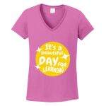 Women's Heavy Cotton 100% Cotton V Neck T Shirt Thumbnail