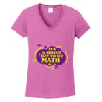Women's Heavy Cotton 100% Cotton V Neck T Shirt Thumbnail