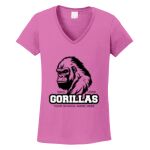 Women's Heavy Cotton 100% Cotton V Neck T Shirt Thumbnail