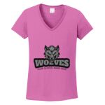 Women's Heavy Cotton 100% Cotton V Neck T Shirt Thumbnail