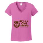 Women's Heavy Cotton 100% Cotton V Neck T Shirt Thumbnail