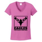 Women's Heavy Cotton 100% Cotton V Neck T Shirt Thumbnail