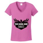 Women's Heavy Cotton 100% Cotton V Neck T Shirt Thumbnail