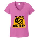Women's Heavy Cotton 100% Cotton V Neck T Shirt Thumbnail