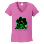 Women's Heavy Cotton 100% Cotton V Neck T Shirt Thumbnail