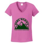 Women's Heavy Cotton 100% Cotton V Neck T Shirt Thumbnail