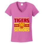 Women's Heavy Cotton 100% Cotton V Neck T Shirt Thumbnail