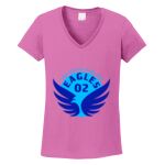 Women's Heavy Cotton 100% Cotton V Neck T Shirt Thumbnail
