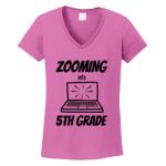 Women's Heavy Cotton 100% Cotton V Neck T Shirt Thumbnail
