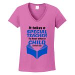 Women's Heavy Cotton 100% Cotton V Neck T Shirt Thumbnail
