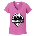 Women's Heavy Cotton 100% Cotton V Neck T Shirt Thumbnail