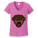 Women's Heavy Cotton 100% Cotton V Neck T Shirt Thumbnail