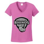 Women's Heavy Cotton 100% Cotton V Neck T Shirt Thumbnail