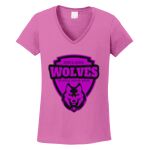 Women's Heavy Cotton 100% Cotton V Neck T Shirt Thumbnail