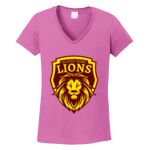 Women's Heavy Cotton 100% Cotton V Neck T Shirt Thumbnail
