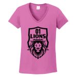 Women's Heavy Cotton 100% Cotton V Neck T Shirt Thumbnail