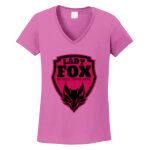 Women's Heavy Cotton 100% Cotton V Neck T Shirt Thumbnail