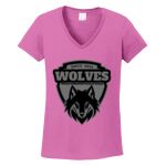 Women's Heavy Cotton 100% Cotton V Neck T Shirt Thumbnail