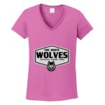 Women's Heavy Cotton 100% Cotton V Neck T Shirt Thumbnail