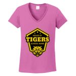 Women's Heavy Cotton 100% Cotton V Neck T Shirt Thumbnail