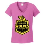 Women's Heavy Cotton 100% Cotton V Neck T Shirt Thumbnail