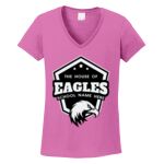 Women's Heavy Cotton 100% Cotton V Neck T Shirt Thumbnail
