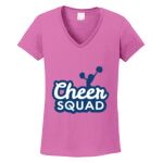 Women's Heavy Cotton 100% Cotton V Neck T Shirt Thumbnail