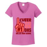 Women's Heavy Cotton 100% Cotton V Neck T Shirt Thumbnail