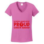 Women's Heavy Cotton 100% Cotton V Neck T Shirt Thumbnail