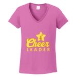 Women's Heavy Cotton 100% Cotton V Neck T Shirt Thumbnail