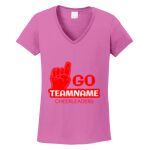 Women's Heavy Cotton 100% Cotton V Neck T Shirt Thumbnail