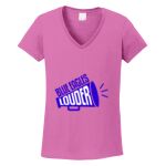 Women's Heavy Cotton 100% Cotton V Neck T Shirt Thumbnail