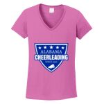 Women's Heavy Cotton 100% Cotton V Neck T Shirt Thumbnail