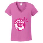 Women's Heavy Cotton 100% Cotton V Neck T Shirt Thumbnail