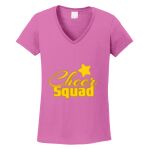 Women's Heavy Cotton 100% Cotton V Neck T Shirt Thumbnail