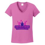 Women's Heavy Cotton 100% Cotton V Neck T Shirt Thumbnail