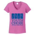 Women's Heavy Cotton 100% Cotton V Neck T Shirt Thumbnail