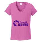 Women's Heavy Cotton 100% Cotton V Neck T Shirt Thumbnail