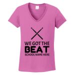 Women's Heavy Cotton 100% Cotton V Neck T Shirt Thumbnail