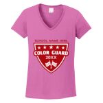 Women's Heavy Cotton 100% Cotton V Neck T Shirt Thumbnail