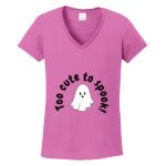 Women's Heavy Cotton 100% Cotton V Neck T Shirt Thumbnail