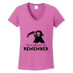 Women's Heavy Cotton 100% Cotton V Neck T Shirt Thumbnail