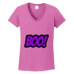 Women's Heavy Cotton 100% Cotton V Neck T Shirt Thumbnail
