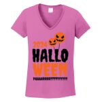 Women's Heavy Cotton 100% Cotton V Neck T Shirt Thumbnail