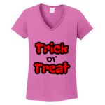 Women's Heavy Cotton 100% Cotton V Neck T Shirt Thumbnail