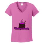Women's Heavy Cotton 100% Cotton V Neck T Shirt Thumbnail
