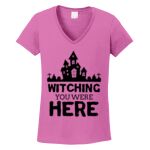 Women's Heavy Cotton 100% Cotton V Neck T Shirt Thumbnail