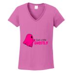 Women's Heavy Cotton 100% Cotton V Neck T Shirt Thumbnail