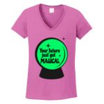 Women's Heavy Cotton 100% Cotton V Neck T Shirt Thumbnail